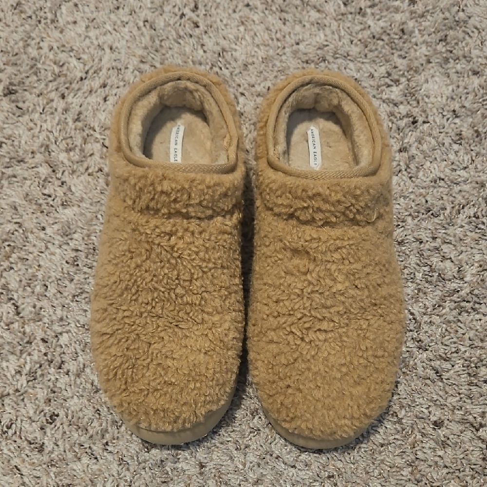 Tan Fleece Slippers